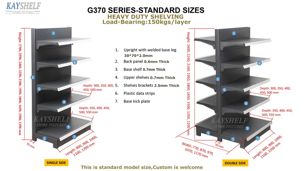 Grocery Store Fixtures Double Sided Retail Display Metal Island Shelving Supermarket Gondola Shelf