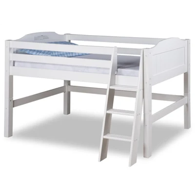木製子供用ベッド、中央子供用ベッドはしご付き無垢材製